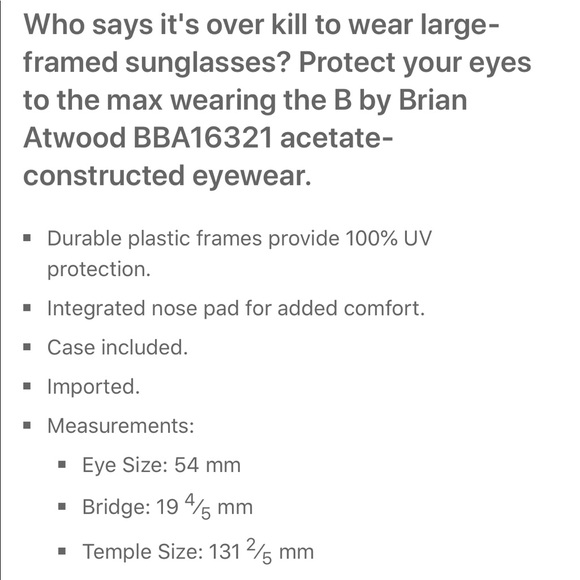 😎 B by Brian Atwood Sunglasses - Picture 5 of 6